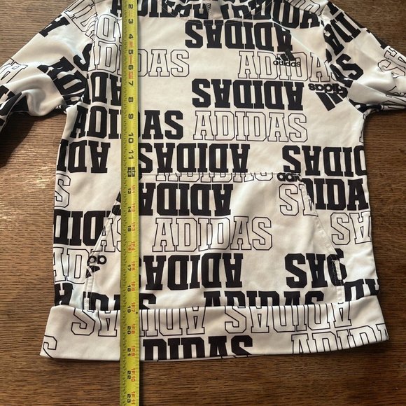 Adidas Youth Logo Pullover White and Black Hoodie Youth Sz M 10/12 - Picture 8 of 8